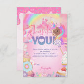 サンキュースイーツ誕生日 サンキューカード (正面/裏面)