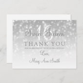 サンキュースイート16シルバー《写真》ぼけ味スパークルライト ポストカード (正面/裏面)