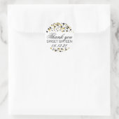 サンキュースイート16金ゴールドグリッタースター紙吹雪 ラウンドシール (バッグ)