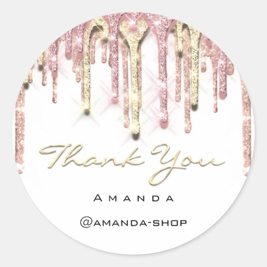 サンキュースイート16thブライダルバラドリップホワイト ラウンドシール (正面)