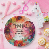 サンキュースカーレットペタルエレガンス ペーパープレート (パーティー)