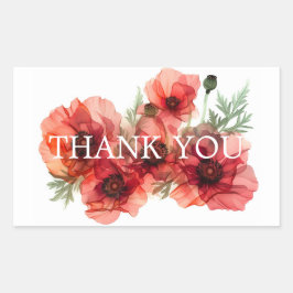 サンキュースカーレットペタルエレガンス 長方形シール
