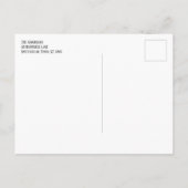 サンキュースクリプトピンクブルー紙吹雪赤ちゃんシャワー ポストカード (裏面)