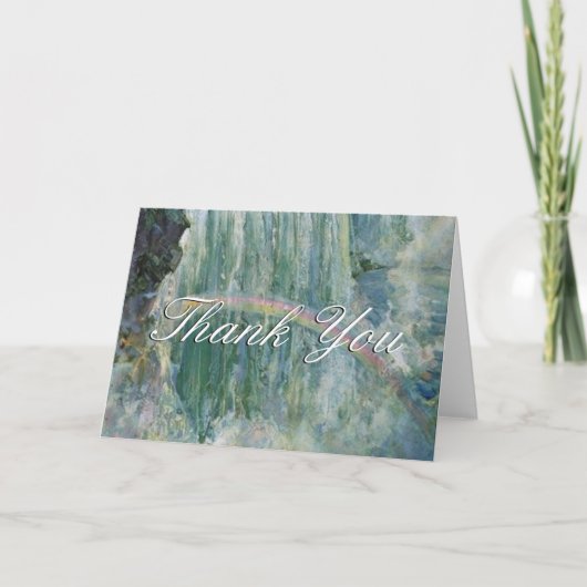 サンキュースクリプト秋レインボーグリーティングカード サンキューカード (正面)