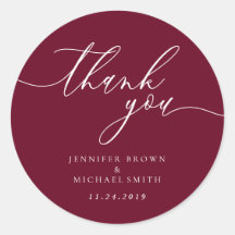 サンキュースクリプト バーガンディ シンプル ネーム 日付