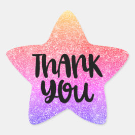 サンキュースターグリッターパステル 星シール