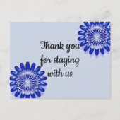 サンキューステイバケーションレンタルブルーフラワー ポストカード (正面)