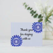 サンキューステイバケーションレンタルブルーフラワー ポストカード (スタンド正面)