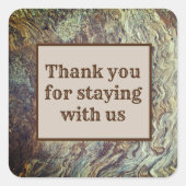 サンキューステイング抽象芸術ストライプハウスゲスト スクエアシール (正面)