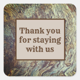 サンキューステイング抽象芸術ストライプハウスゲスト スクエアシール