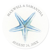 サンキューステッカーブルースターフィッシュビーチ結婚式