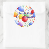 サンキューステッカー誕生日パーティー風船 ラウンドシール (バッグ)