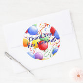 サンキューステッカー誕生日パーティー風船 ラウンドシール (封筒)