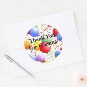 サンキューステッカー誕生日パーティー風船Roun ラウンドシール (封筒)