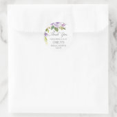 サンキューステッカー – ブライダルシャワーお気に入りステッカー ラウンドシール (バッグ)