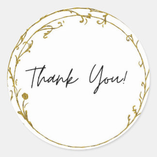 サンキューステッカー ラウンドシール