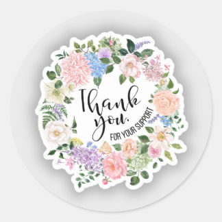 サンキューステッカー ラウンドシール