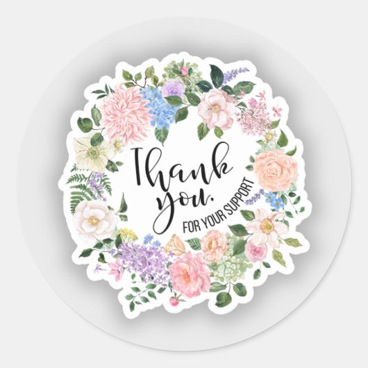 サンキューステッカー ラウンドシール (正面)