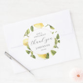 サンキューステッカー レモン ベビーシャワー ブライダルシャワー ラウンドシール (封筒)