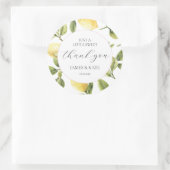 サンキューステッカー レモン ベビーシャワー ブライダルシャワー ラウンドシール (バッグ)