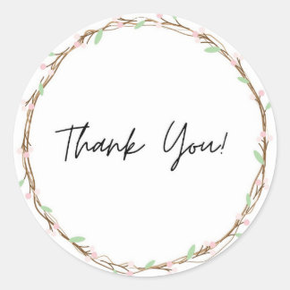 サンキューステッカー 花 テーマ ラウンドシール