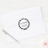 サンキューストライプ白黒結婚-'s,パーティー ラウンドシール (封筒)