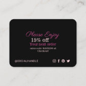 サンキュースナップ、ラベル&共有ソーシャルメディアカメラ エンクロージャーカード (裏面)