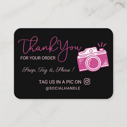 サンキュースナップ、ラベル&共有ソーシャルメディアカメラ エンクロージャーカード (正面)