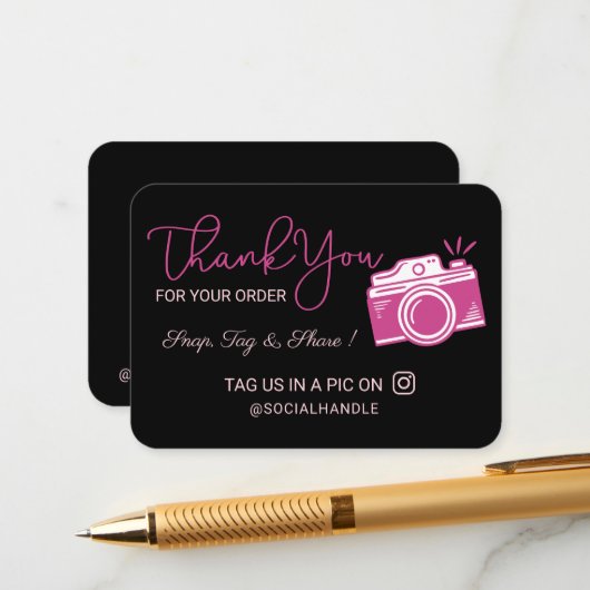 サンキュースナップ、ラベル&共有ソーシャルメディアカメラ エンクロージャーカード (正面/裏面インサイチュ)