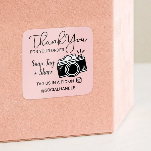 サンキュースナップ、ラベル&共有ソーシャルメディアカメラ スクエアシール