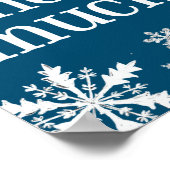 サンキュースノーフレークパーティー標識 ポスター (角)