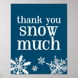 サンキュースノーフレークパーティー標識 ポスター