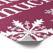 サンキュースノーフレークパーティー標識 ポスター (角)