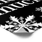 サンキュースノーフレークパーティー標識 ポスター (角)