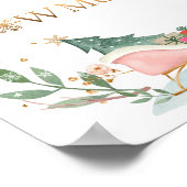 サンキュースノーマートルサインそりガール誕生日 ポスター (角)