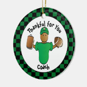 サンキュースポーツコーチホリデーギフト彼の名前 セラミックオーナメント (左)