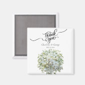 サンキューズ結婚ブーケフラワー結婚式の引き出物 マグネット (正面/裏面)
