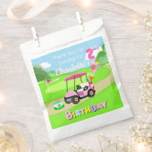 サンキューセカンドバースデー水玉模様ピンクゴガーリールフ フェイバーバッグ (クリップ留めされた状態)