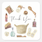 サンキューセルフ気に封筒用シール スクエアシール (正面)