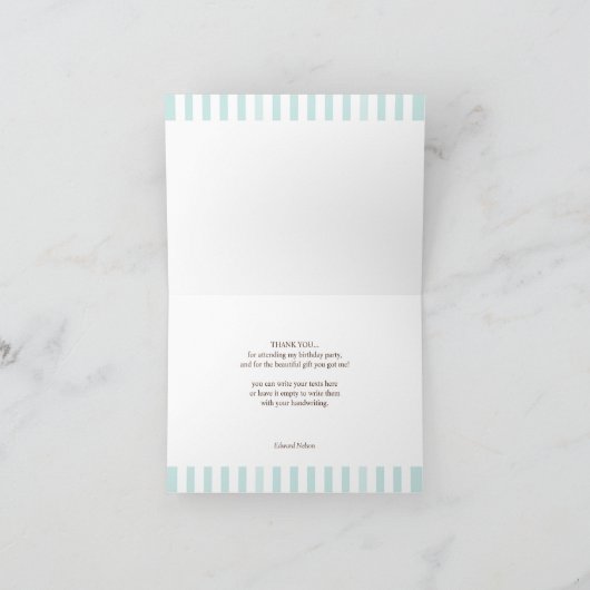 サンキューセーリング誕生日折り畳みカード サンキューカード (内部)