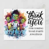 サンキューゾンビコスチューム 子供へ ポストカード (正面)