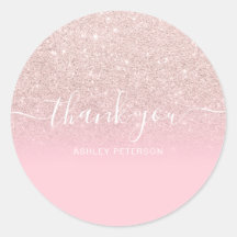 サンキュータイポグラフィバラピンクグリッター グラデーション