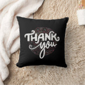 サンキュータイポグラフィブラック枕 クッション (ブランケット)