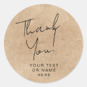 サンキュータイポグラフィミニマル工芸紙 ラウンドシール (正面)
