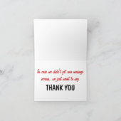 サンキュータイポグラフィワードクラウドレッドブラック サンキューカード (内部)