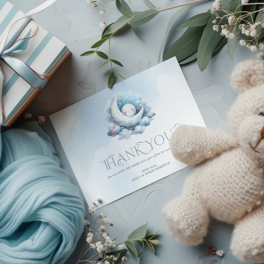 サンキュータイポグラフィ三日月 サンキューカード