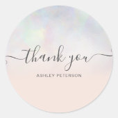 サンキュータイポグラフィ赤面パールグラデーションnacre ラウンドシール (正面)