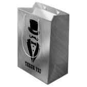 サンキュータキシドシルバー ミディアムペーパーバッグ (裏面アングル)