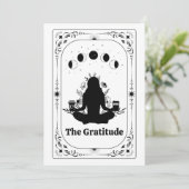 サンキュータロットカードヨガコーヒー愛好家の感謝 招待状 (スタンド正面)