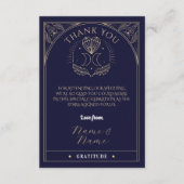 サンキュータロットムーンクリスタルハートウェディングカード エンクロージャーカード (正面)